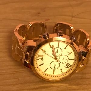 Gold watch bracelet